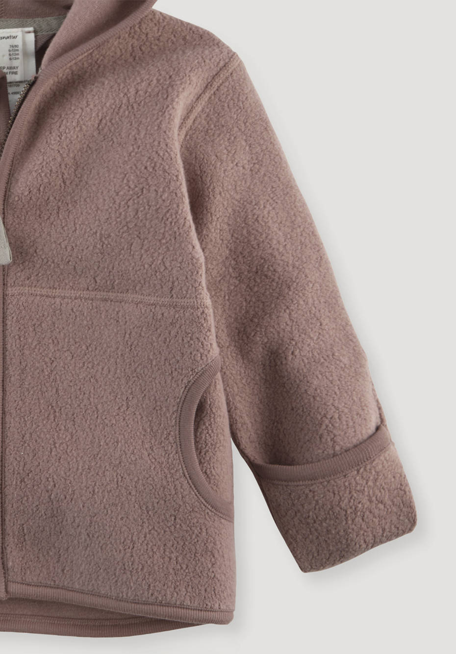 Fleece-Jacke aus reiner Bio-Baumwolle