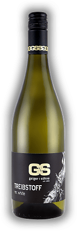 Geiger & Söhne, Treibstoff mr white Weissweincuvée, Müller-Thurgau, Kerner, Riesling, QbA, Trocken, 2022, Franken  Geiger & Söhne, Treibstoff mr white Weissweincuvée, Müller-Thurgau, Kerner, Riesling, QbA, Trocken, 2022, Franken  Trocken, dabei safti