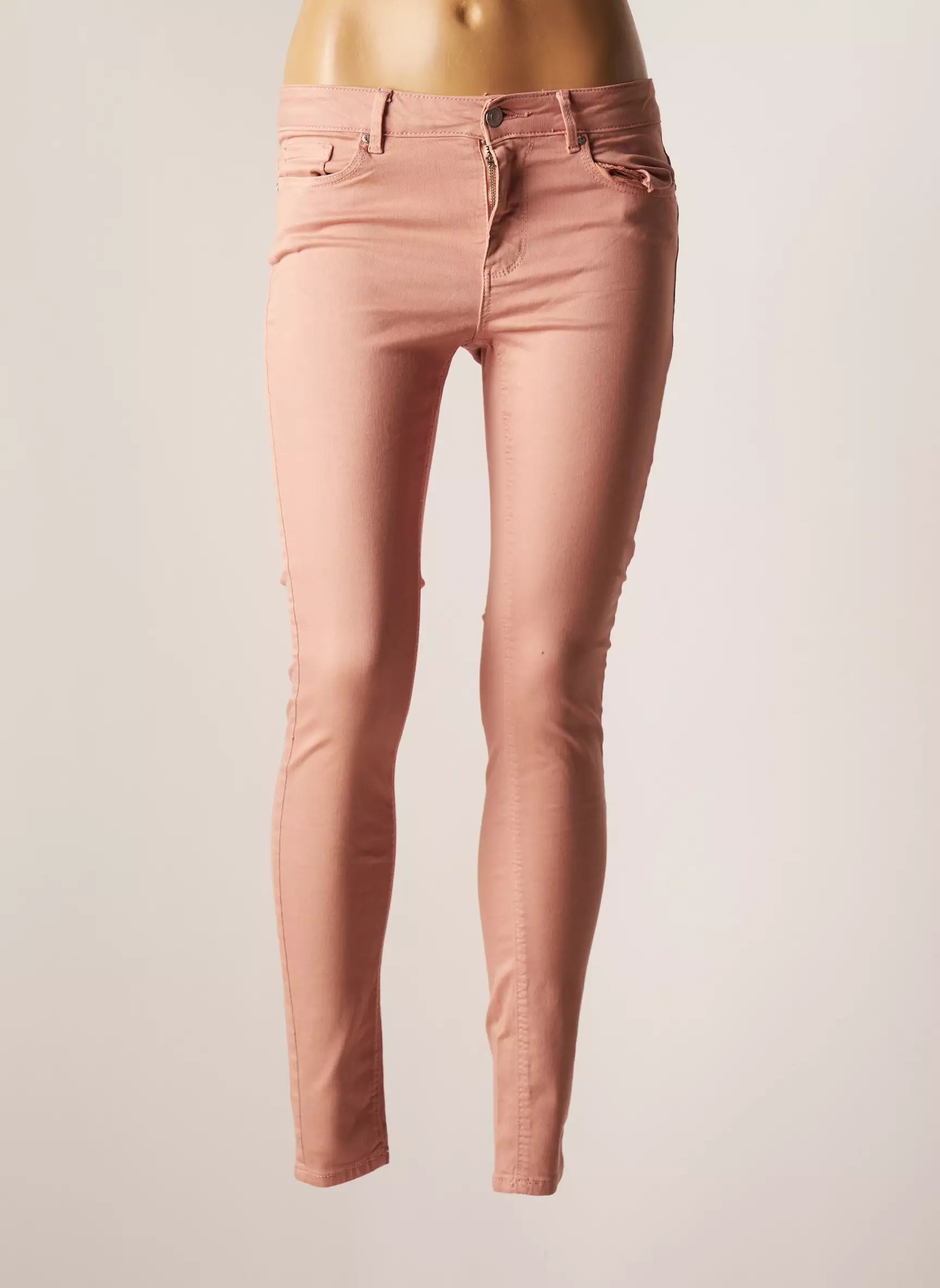 Vero Moda Pantalons Slim Femme couleur rose