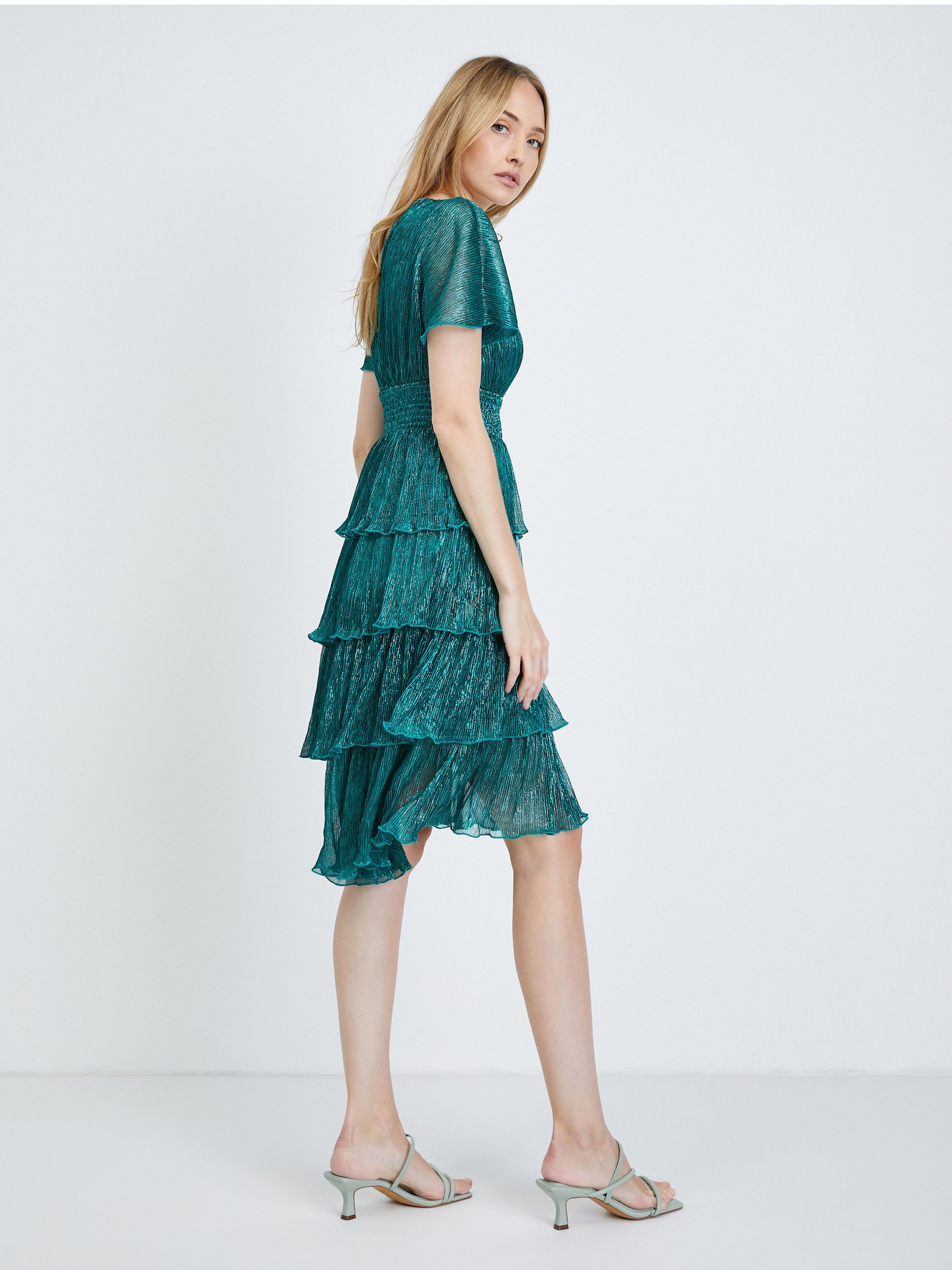 Grünes Rüschenkleid ORSAY