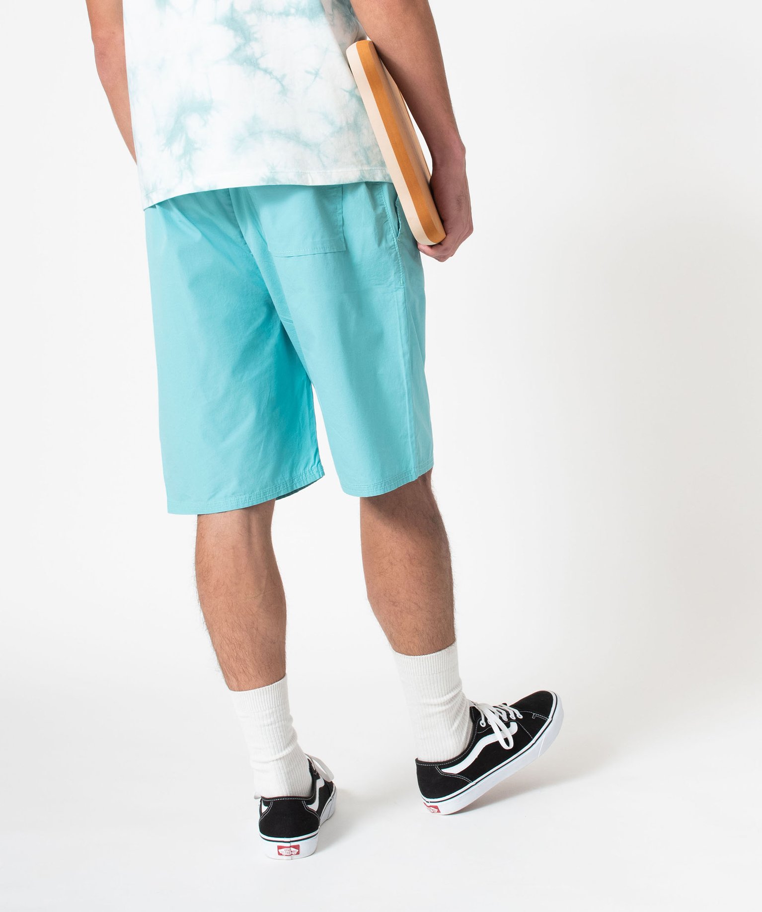 Bermuda en toile à taille élastique homme bleu | GEMO