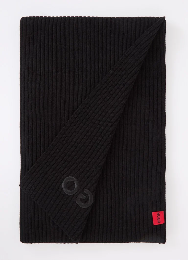 HUGO BOSS Shelf scarf with logo embroidery 220 x 35 cm