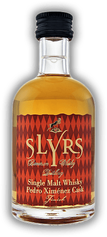 Slyrs Bavarian Single Malt Whisky Pedro Ximenez Cask Finished 0,05 Liter Slyrs Bavarian Single Malt Whisky Pedro Ximenez Cask Finished 0,05 Liter Fein und fruchtig, mit unverwechselbarem Charakter. 0,05	 Liter - Vol 46%