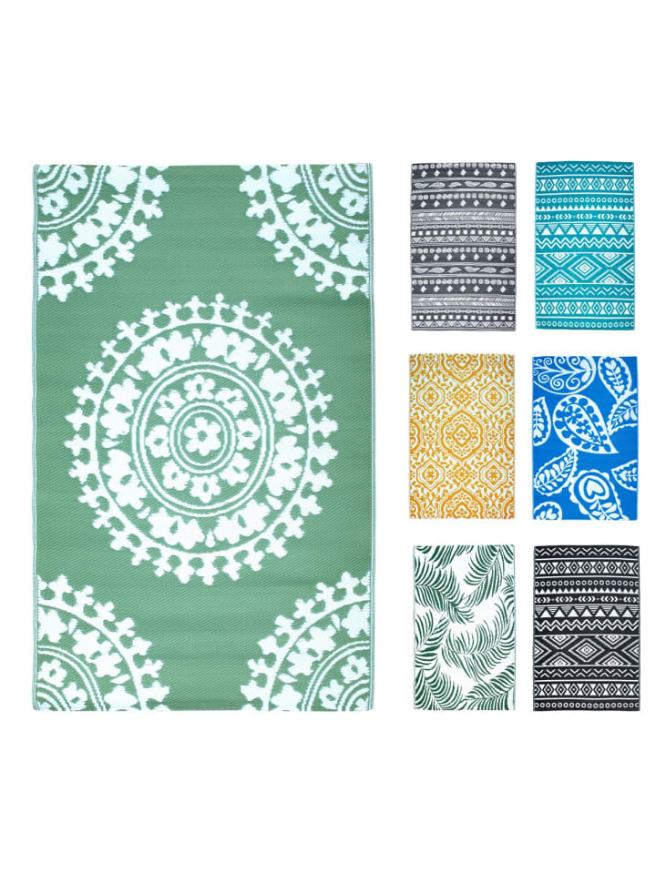 JACK Outdoor Teppich 120x180cm In- & Outdoor in Mandala Grün günstig kaufen 120x180cm