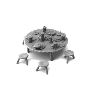 HQ Resin - Table and Seats Set 3