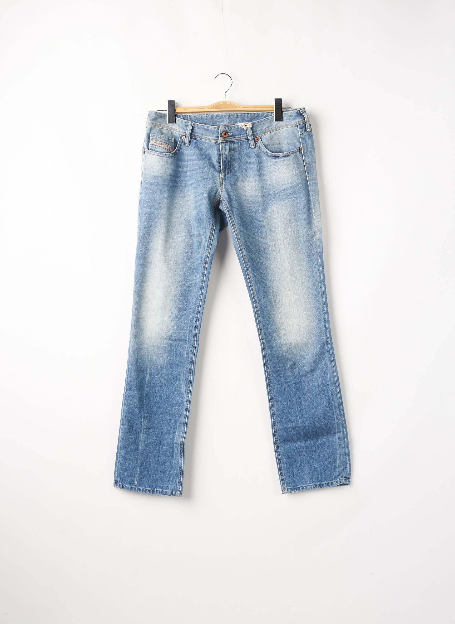 Diesel Jeans Coupe Droite Femme couleur bleu