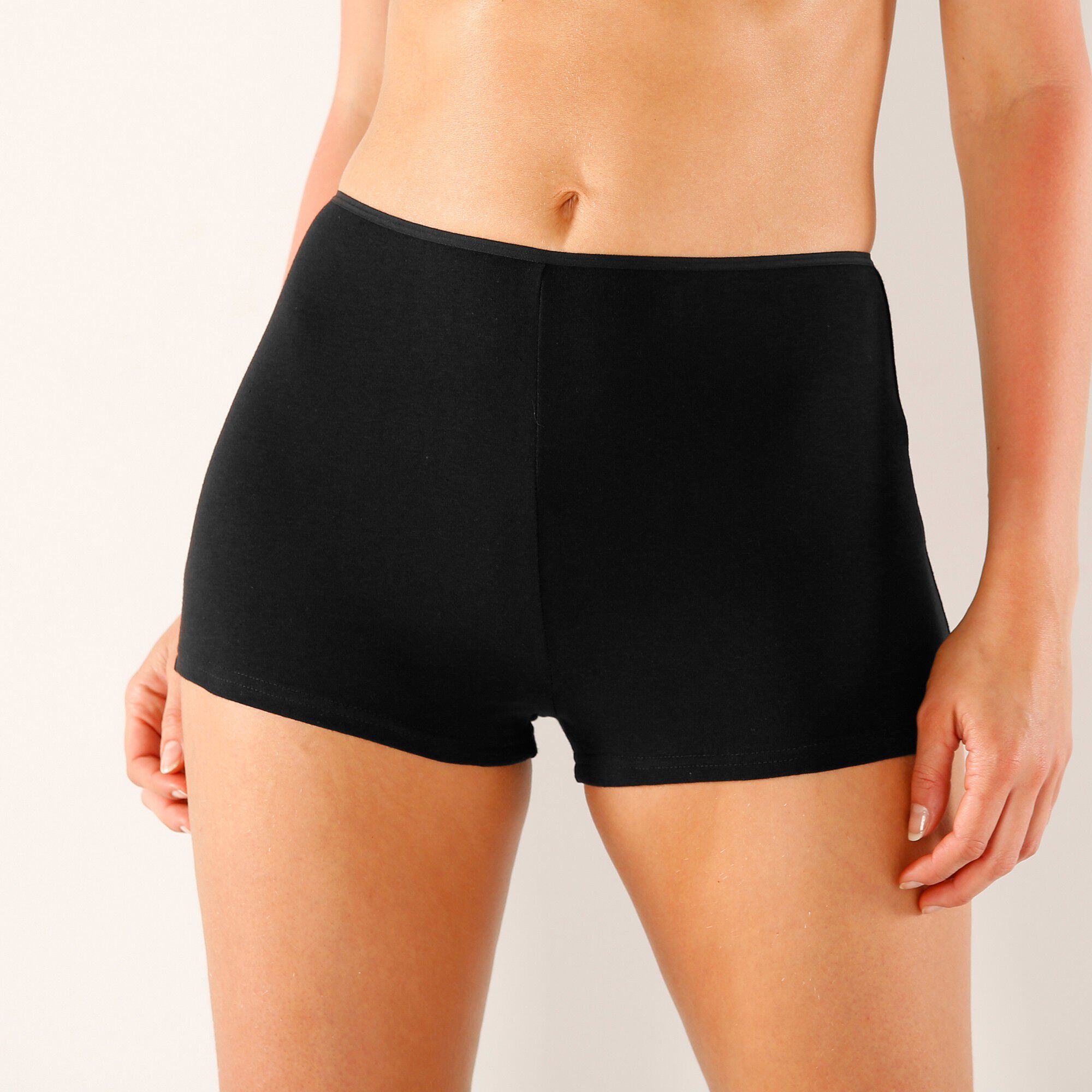 Boxer en coton extensible uni – Lot de 10