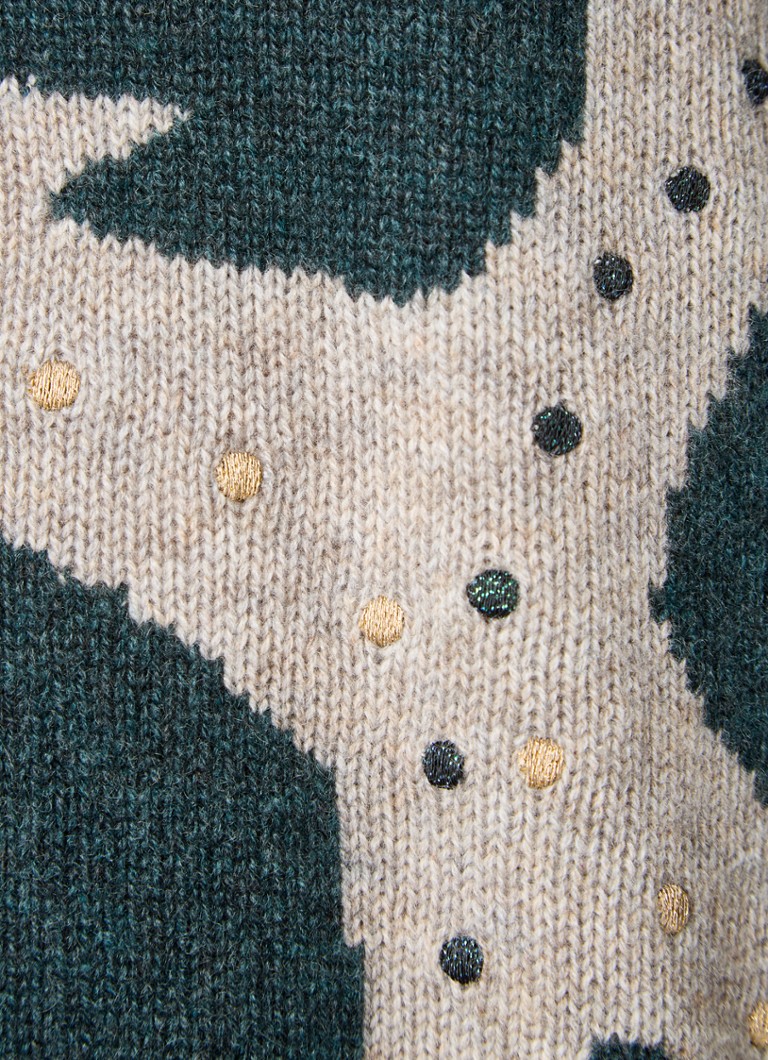 „Zadig&Voltaire Markus“ plono mezgimo kašmyro megztinis su megztu raštu