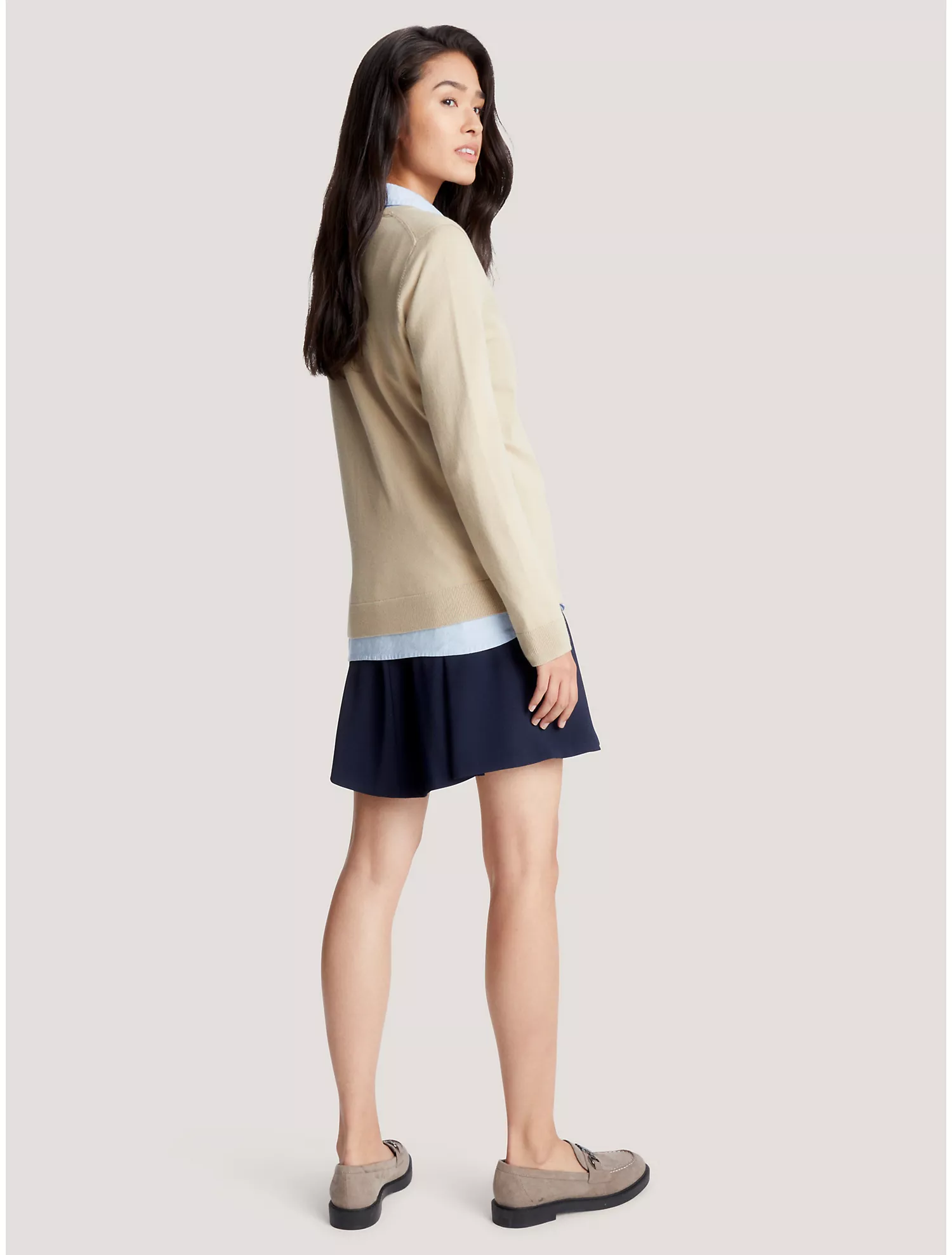 Solid V-Neck Sweater