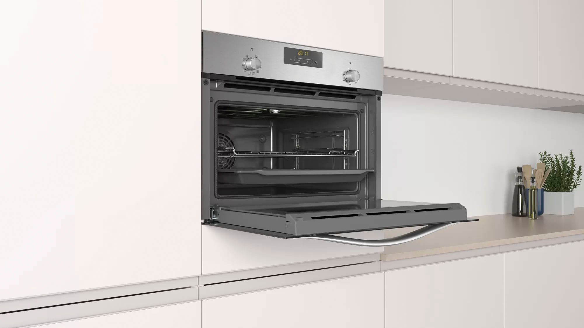 Constructa Einbaubackofen CC3M61052, mit Teleskopauszug nachrüstbar, Hydrolyse