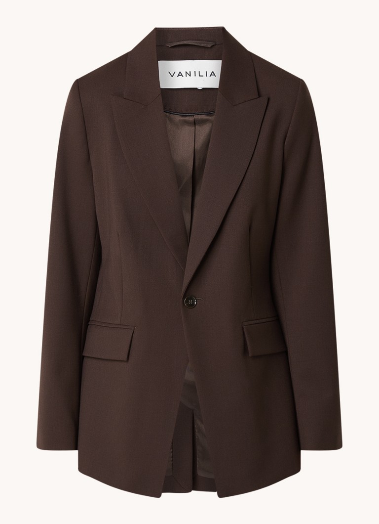 Vanilia Blazer in wool blend with flap pockets