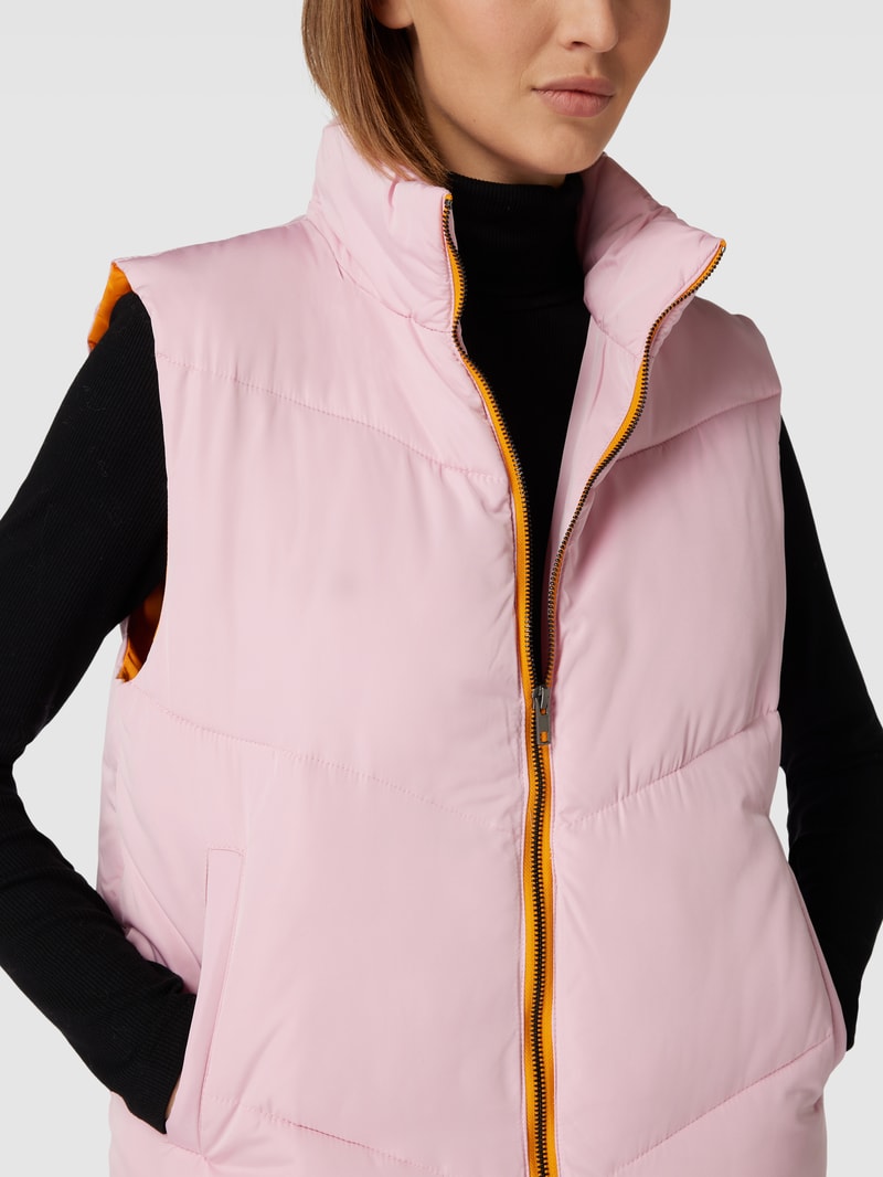 Steppweste mit Stehkragen Modell 'Frizta' in rosa