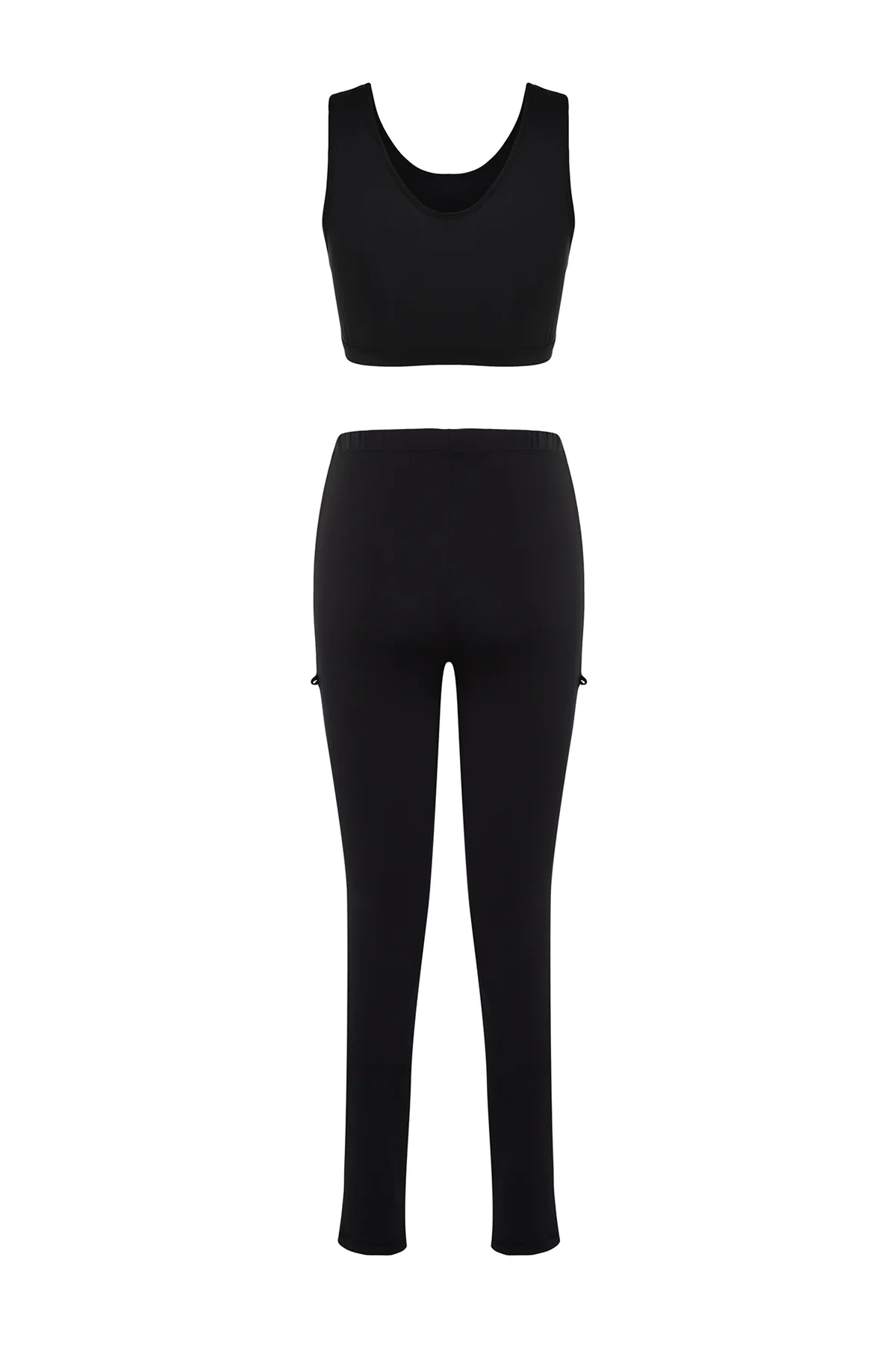Trendyol Modest  Gelbes, vollständig bedecktes, 4-teiliges, gemustertes Badeanzug-Set TCTSS23CF00036