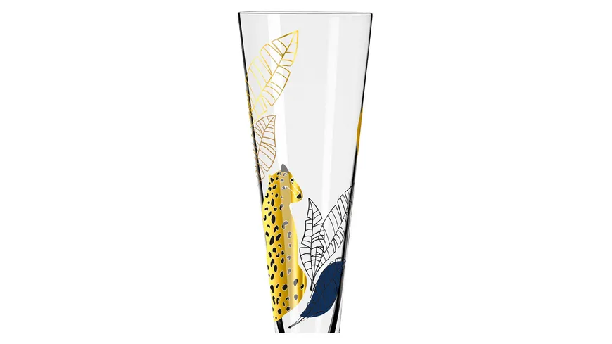 RITZENHOFF Champagnerglas Goldnacht #33 von Concetta Lorenzo Gold, Schwarz, Blau
