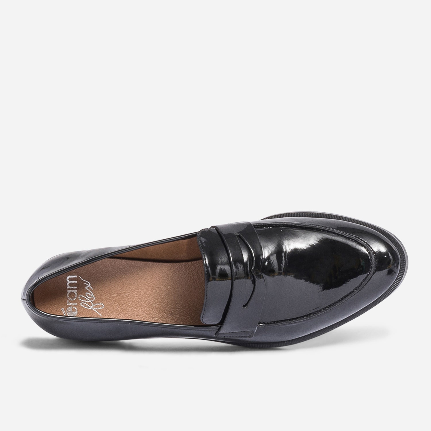 Mocassin ERAM FLEX noir verni