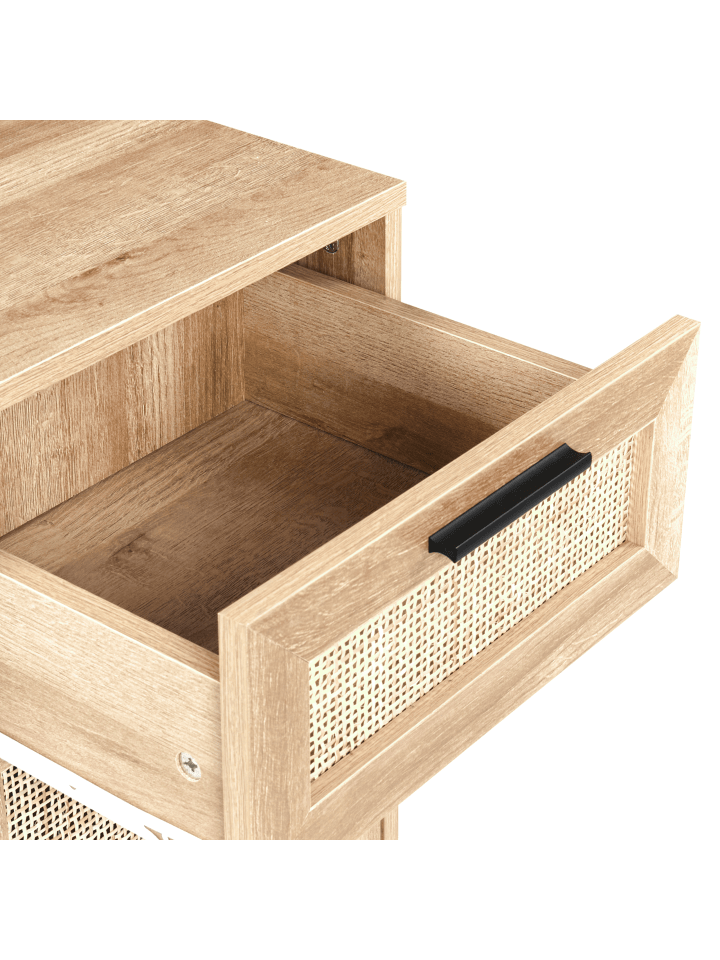 Beliani Badezimmerschrank ROSELL in Heller Holzfarbton - (W) 40 x (H) 92 x (L) 36 cm günstig kaufen onesize