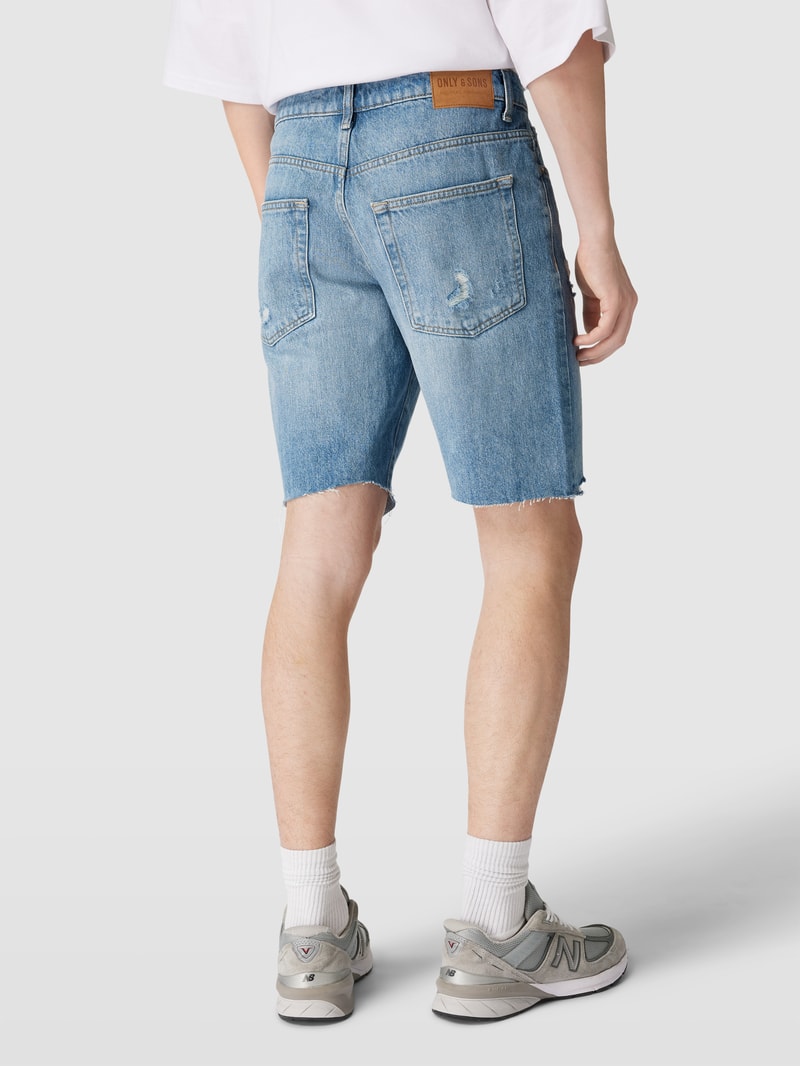 Shorts im Destroyed-Look in jeans