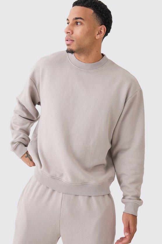 Kastiger Oversize Sweatshirt-Trainingsanzug
