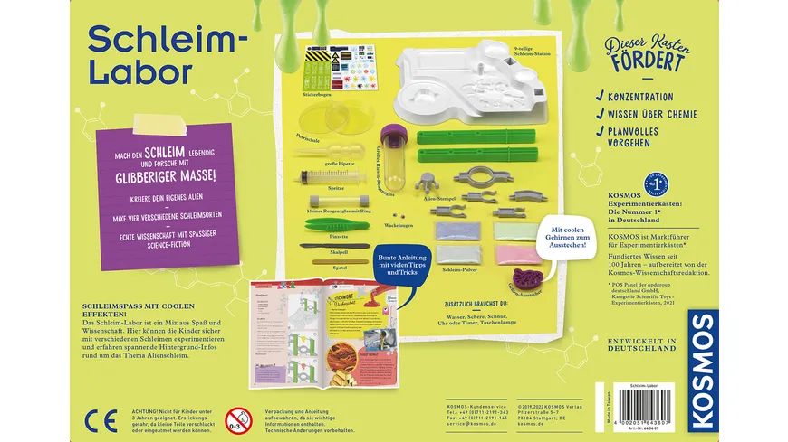 KOSMOS - Experimentierkästen -  Schleim-Labor - Die verrückte Glibber-Alien-Station