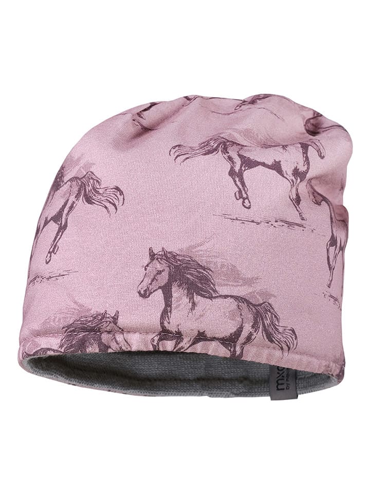 MaxiMo Wende-Beanie in Rosa/ Grau günstig kaufen