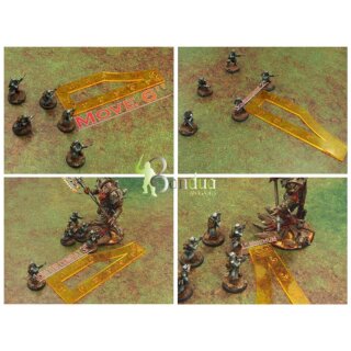 Asu 40K Template Orange (für Warhammer geeignet)