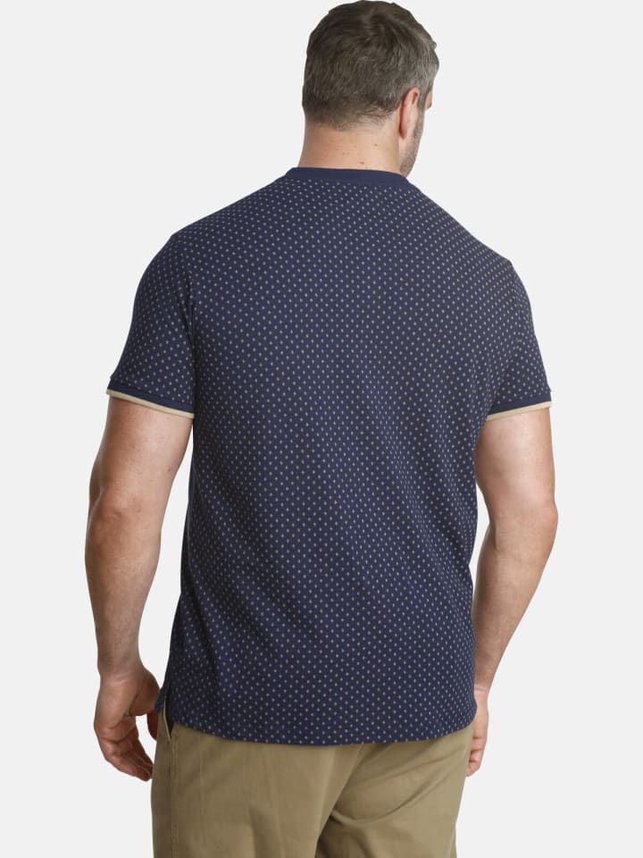 Charles Colby T-Shirt DUKE COLIN in dunkelblau günstig kaufen 4XL