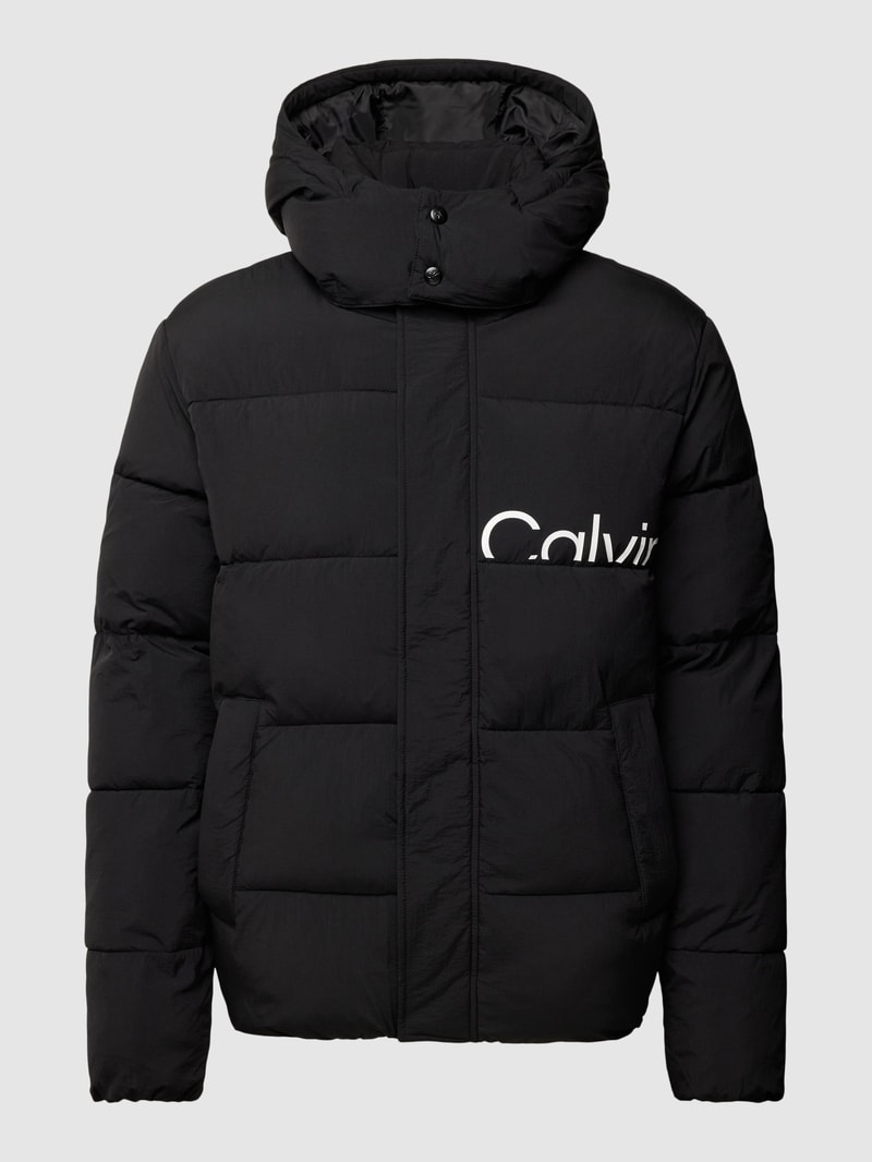 Jacke mit Label-Print in black