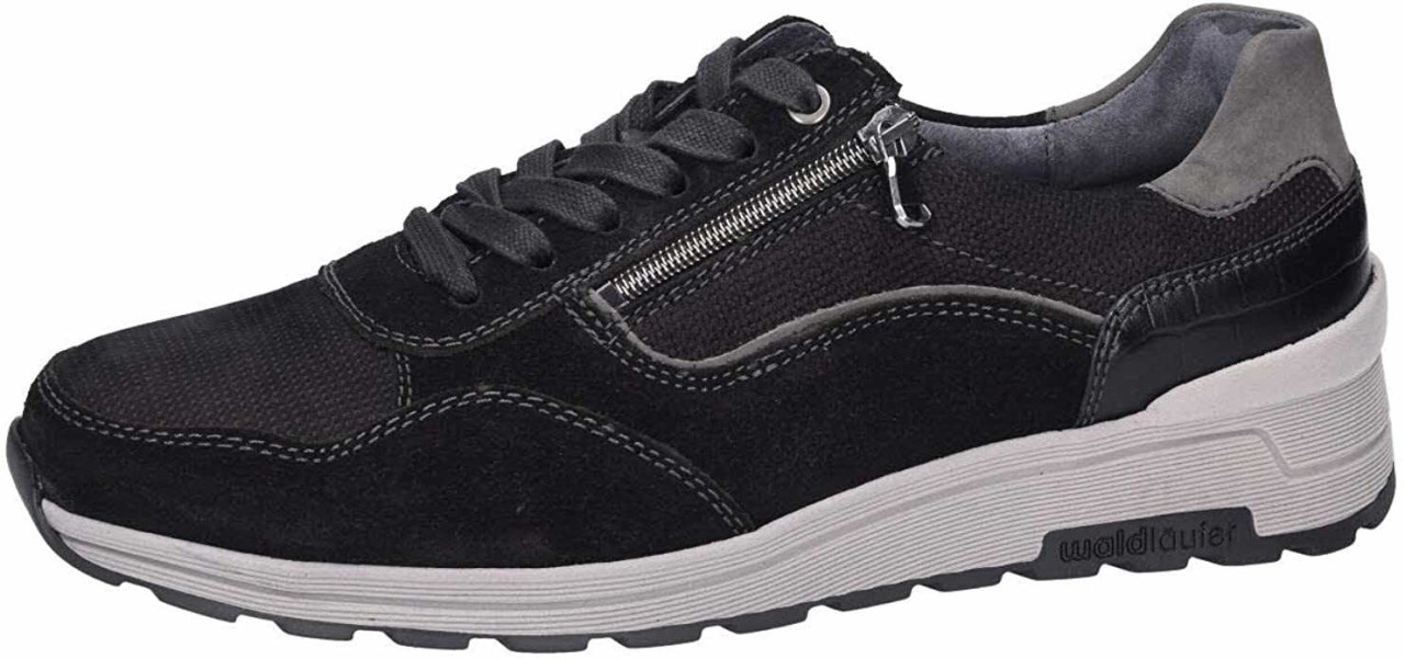 WALDLÄUFER Sneaker schwarz VELOUR BUTHAN COCCO DENV.