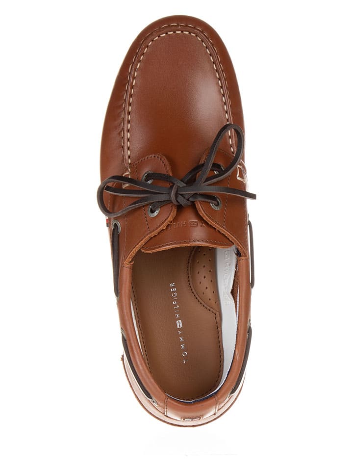 Tommy Hilfiger Shoes Leder-Mokassins in Hellbraun günstig kaufen