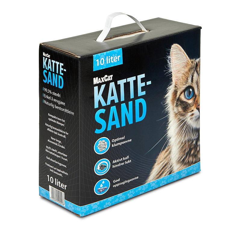 MaxCat Kattesand 10 l m/activ carbon MaxCat