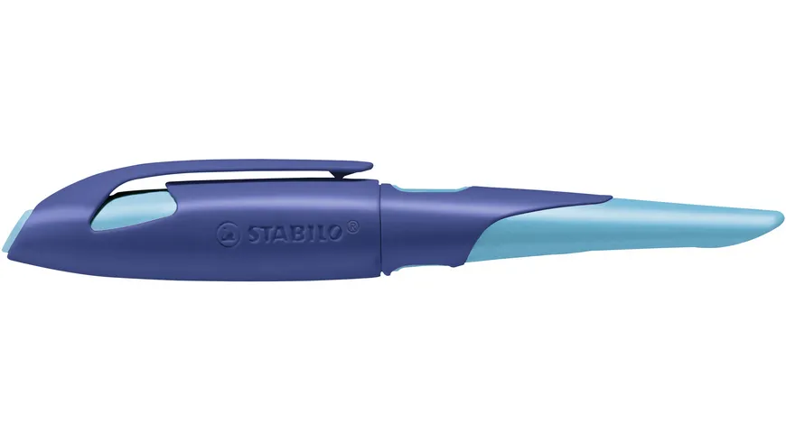 STABILO® Schulfüller EASYbirdy für Rechtshänder inklusive Patrone - Feder A mitternachtsblau/azur