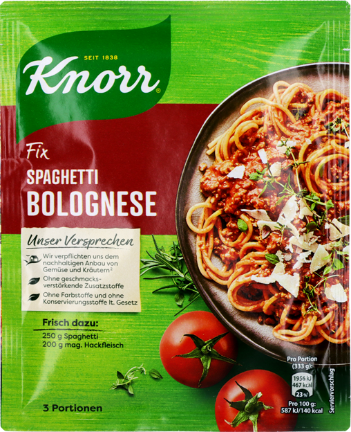Knorr Fix Spaghetti Bolognese