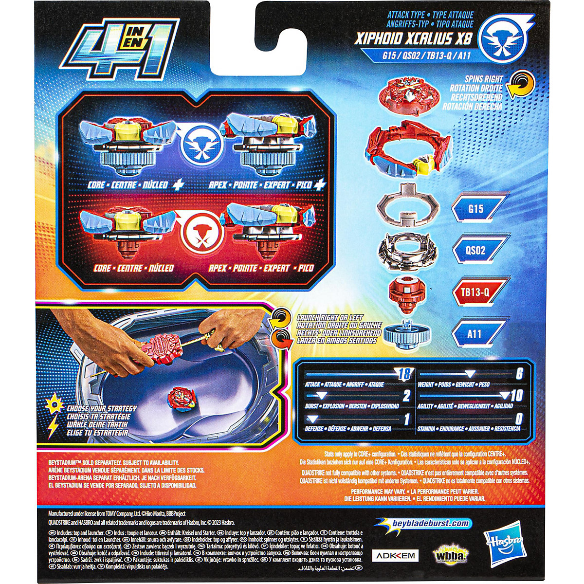 Beyblade Burst QuadStrike Xcalius Power Speed Starter Pack