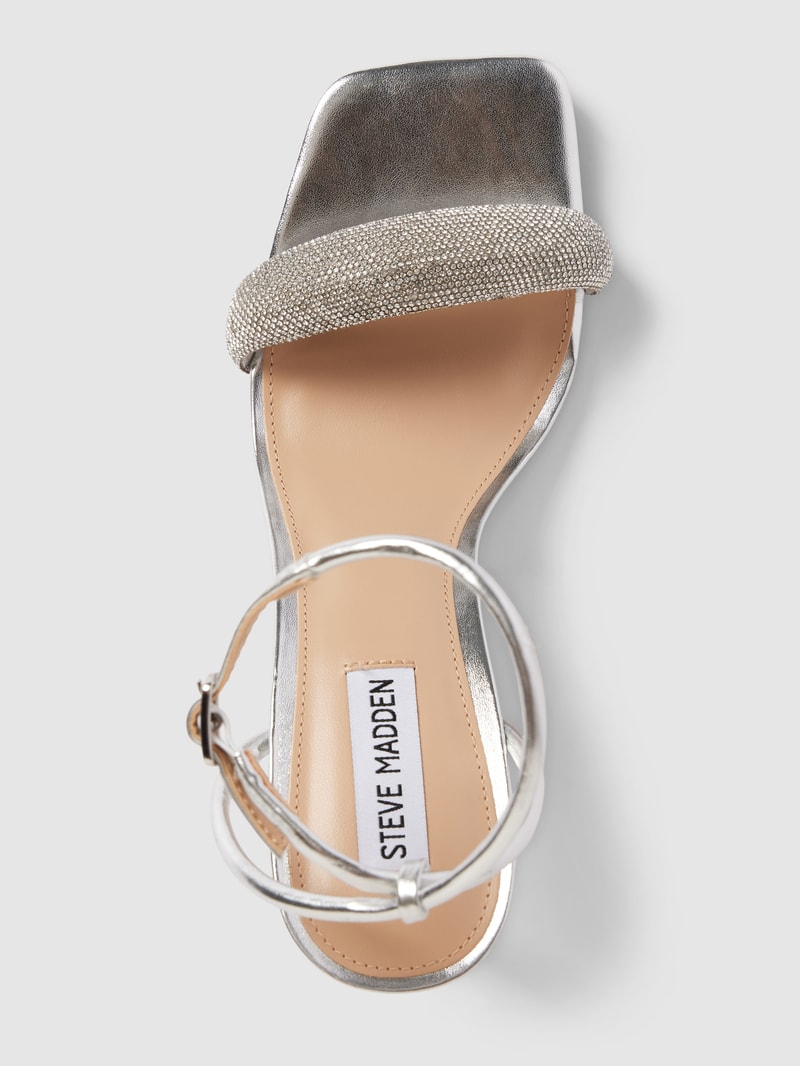 Sandalette mit Strasssteinbesatz Modell 'ENTICE' in silber