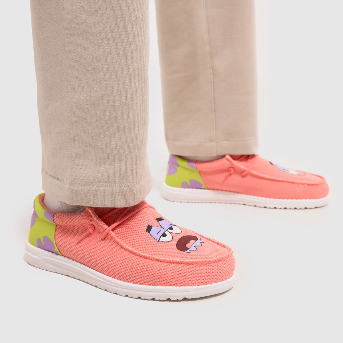HEYDUDE – Wally Funk – Svampbob Patrick – Rosa, flerfärgade sneakers