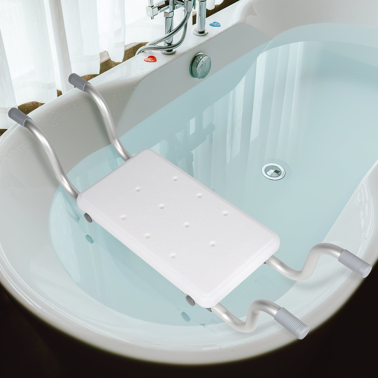 Lospitch Badewannensitz Badewannensitz Wannensitz 72-82cm bis 136Kg Badesitz Weiß