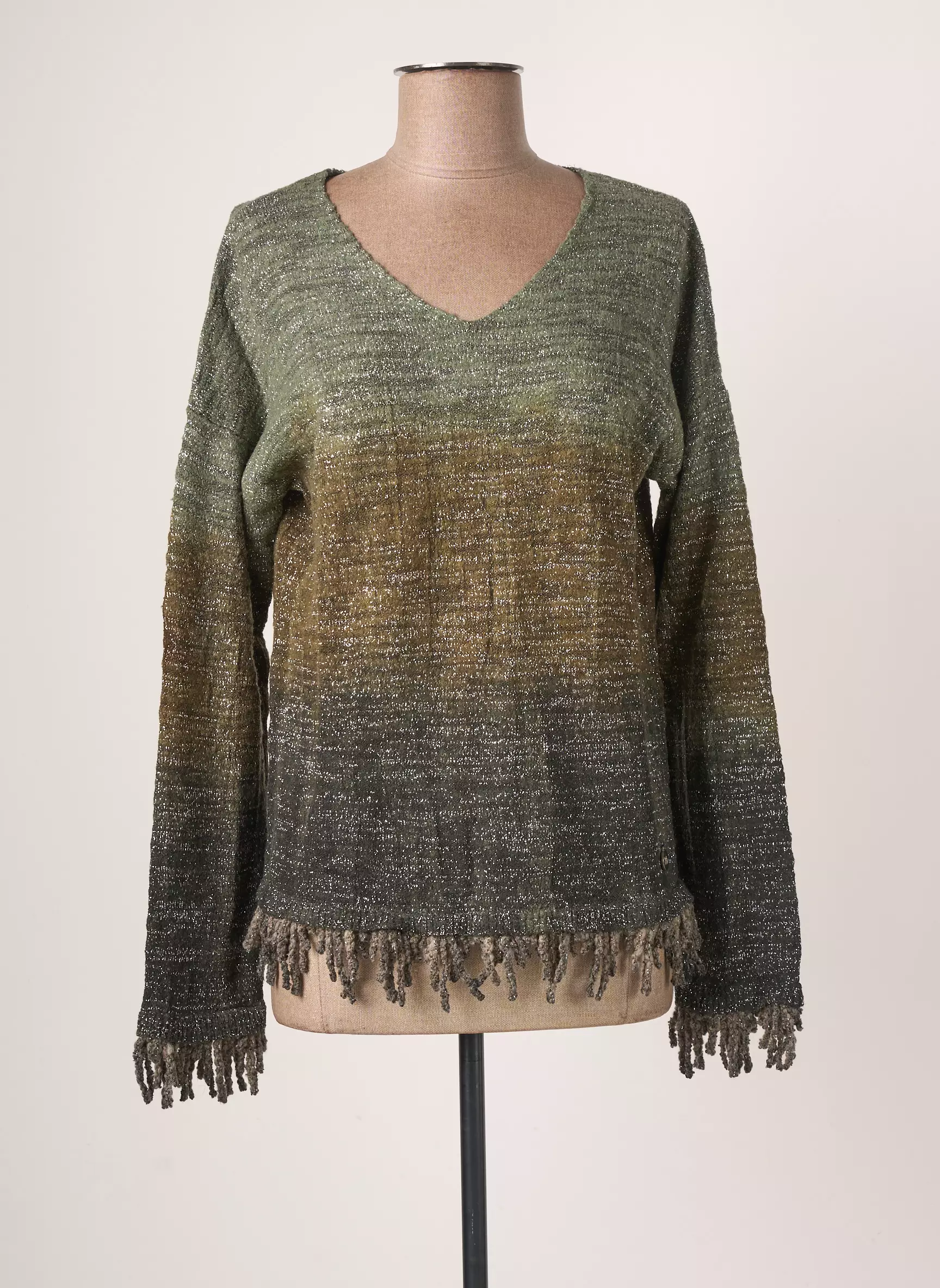 Blanc Boheme Pulls Femme couleur vert