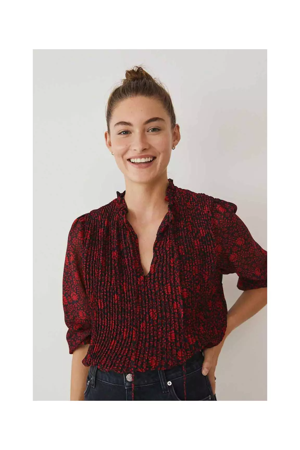 Mango Blouses Femme couleur rouge