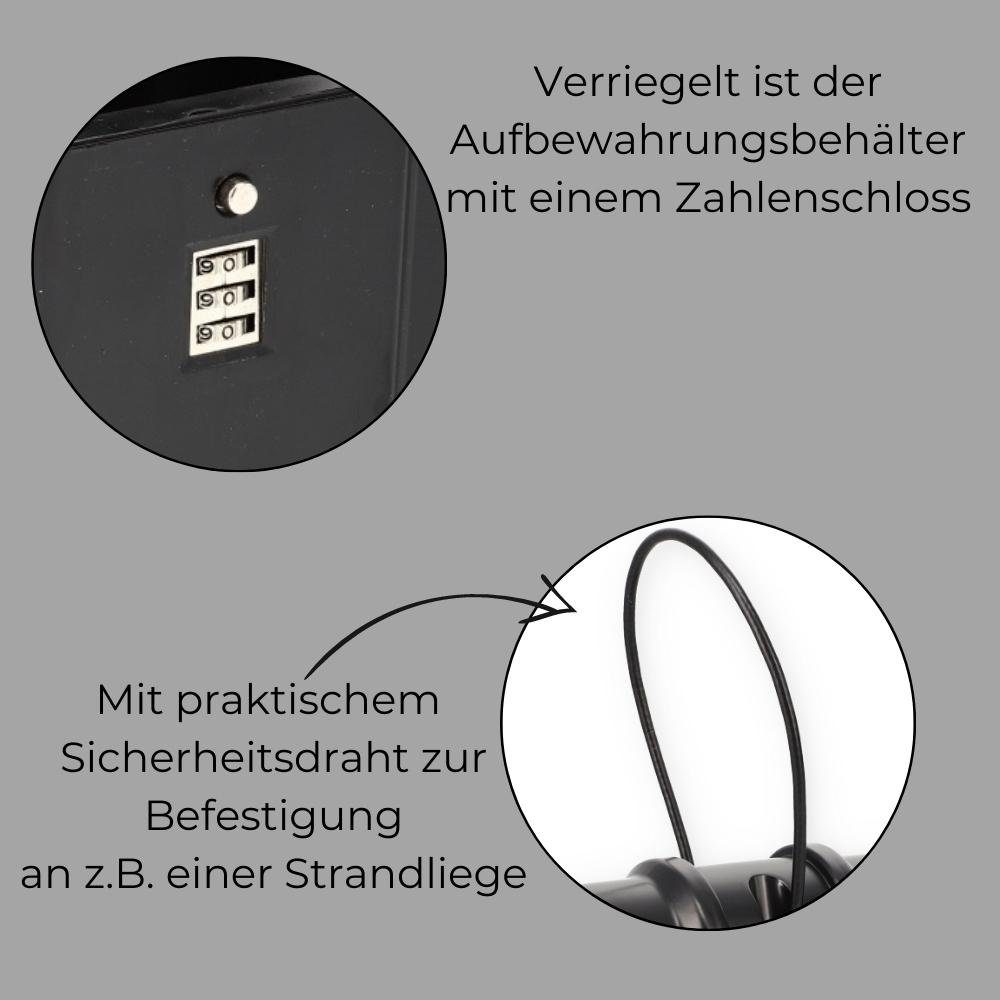 GarPet Strandmuschel Strandsafe Handy Bade Resie Safe Tresor Zahlenschloss Mini Urlaub Box