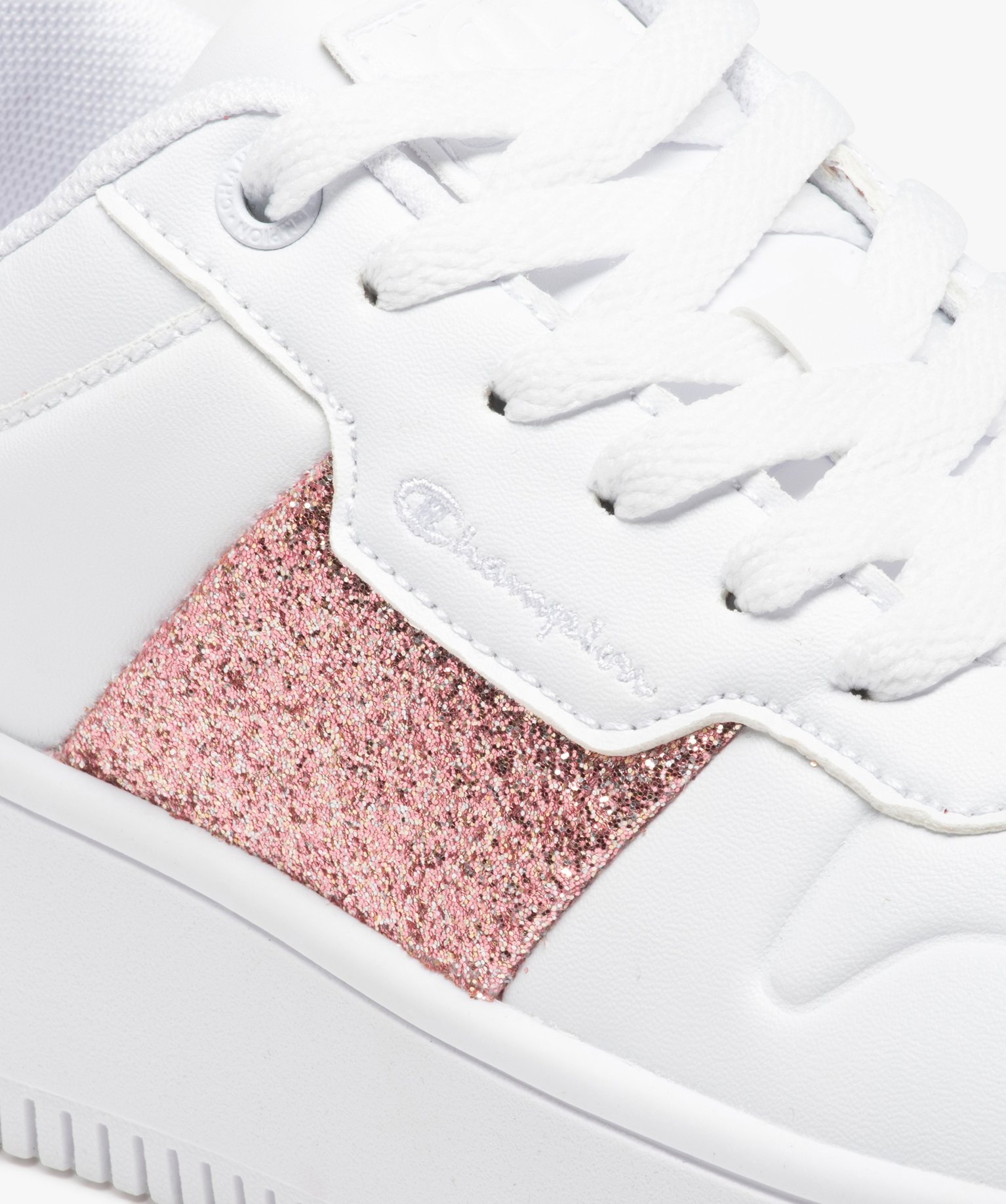 Baskets femme à paillettes - Champion Rebound blanc | GEMO