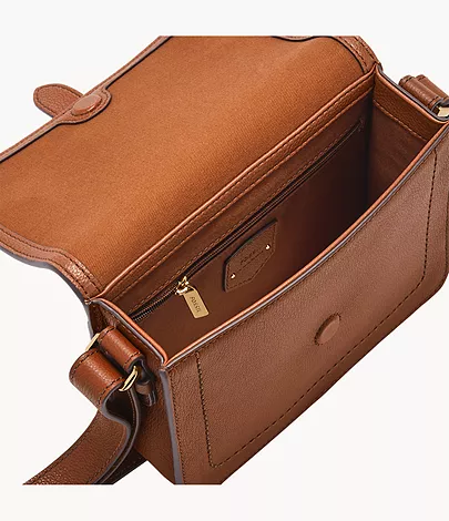 Fossil Medium Flap Crossbody Zoey