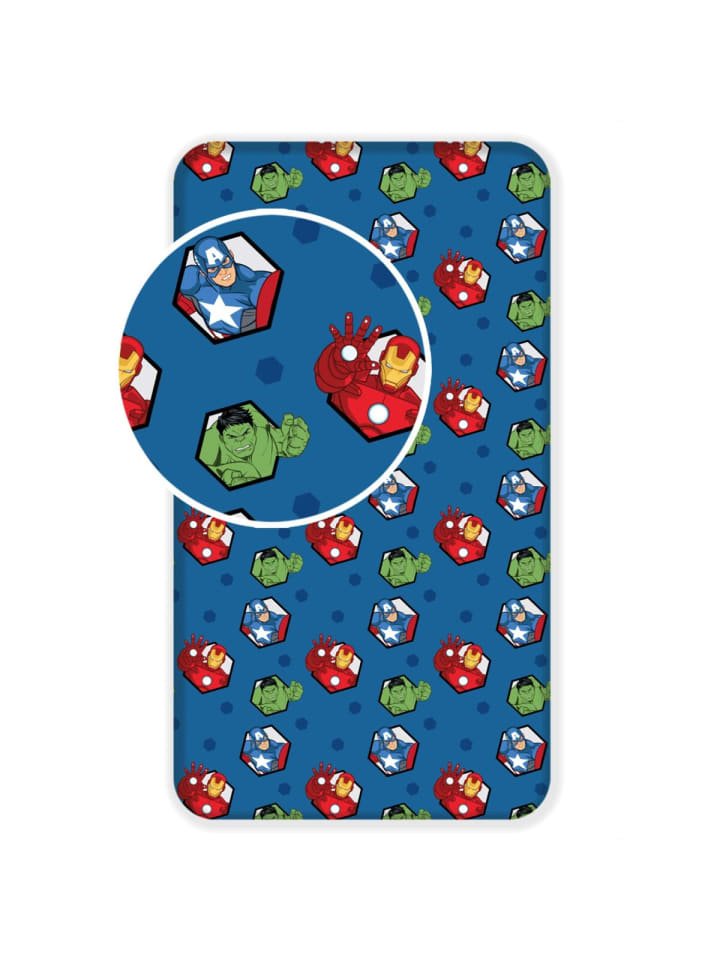 Avengers Spannbetttuch Weiches Betttuch 200 x 90 cm für Kinderzimmer in Blau günstig kaufen 200 cm