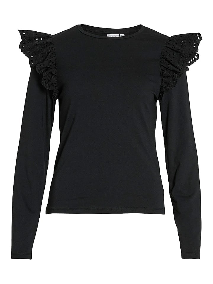 Vila Longsleeve in Schwarz günstig kaufen M