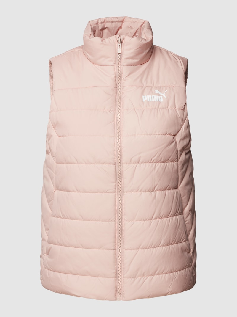 Weste mit Label-Print in rosa