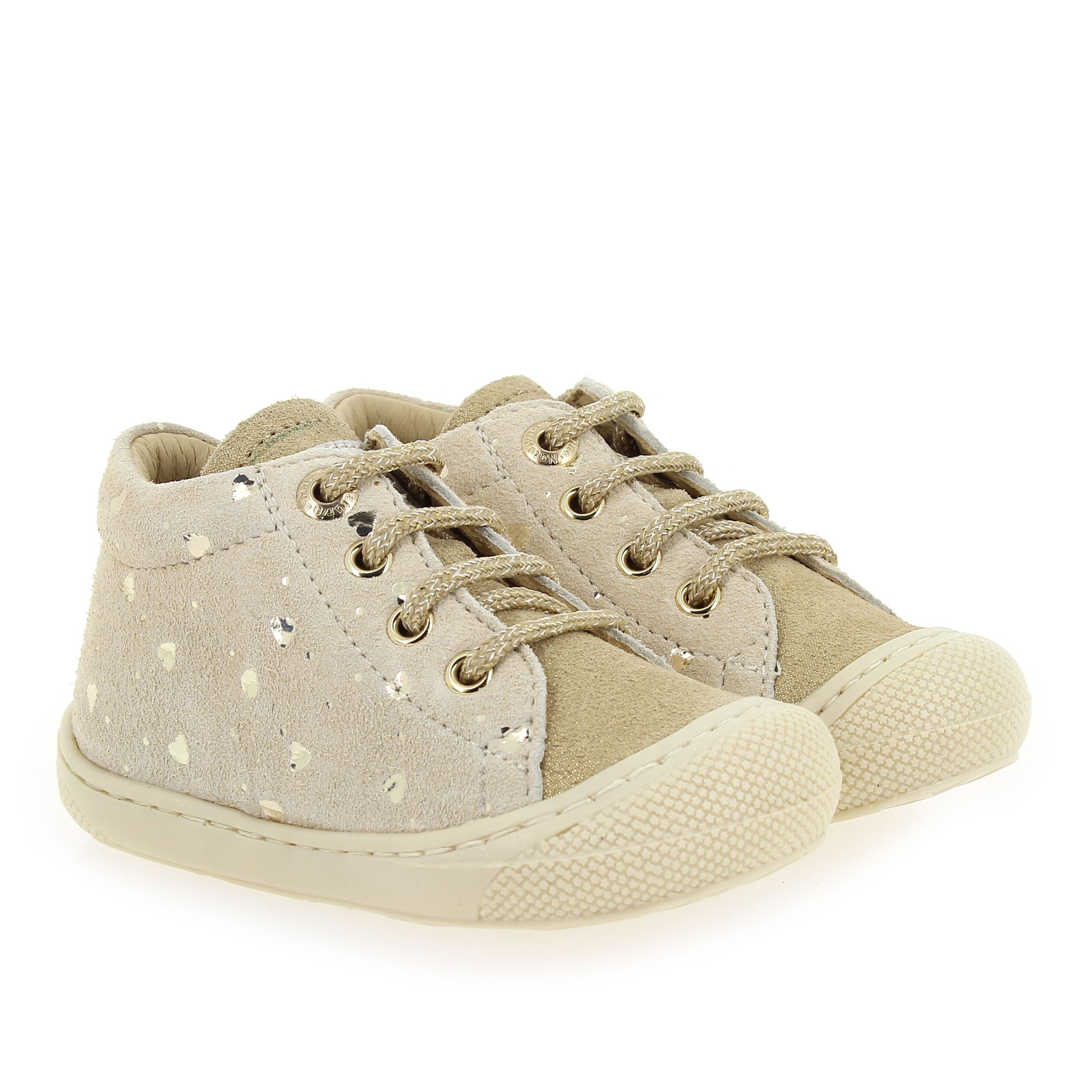 Naturino  COCOON SUEDE GLITTER - Beige Doré