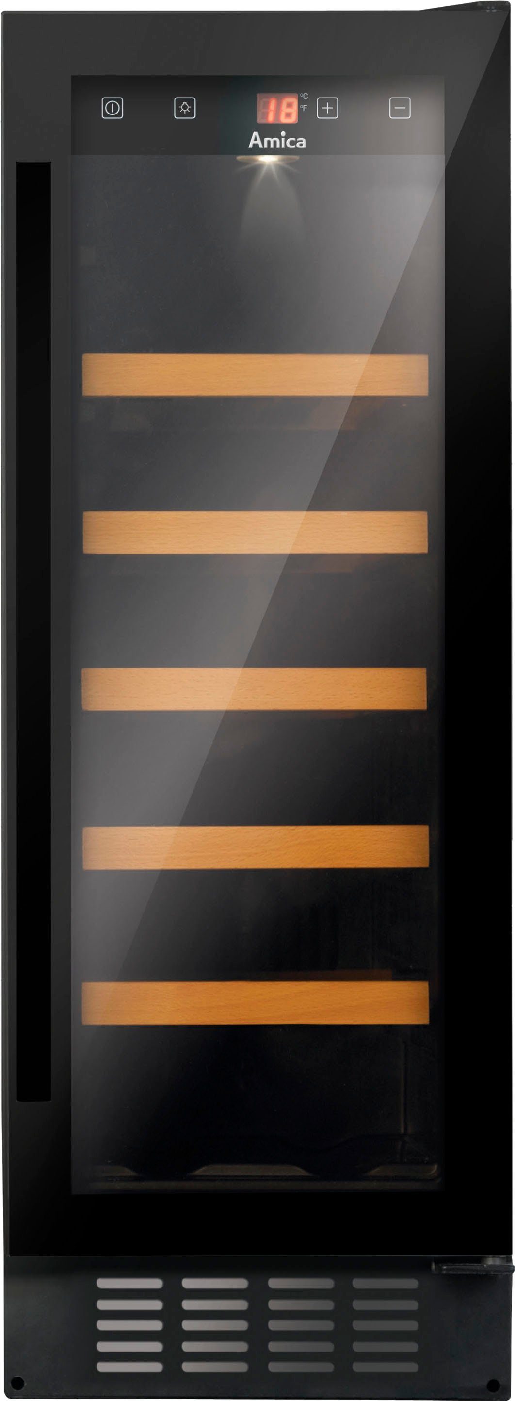 Amica Weinkühlschrank WK 341 115 S, für 20 Standardflaschen á 0,75l,Standkühlschrank