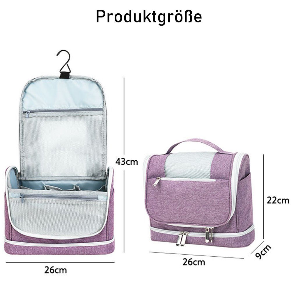 zggzerg Kulturbeutel Groß Waschtasche,Camping Kosmetiktasche zum Aufhängen für Damen Herren