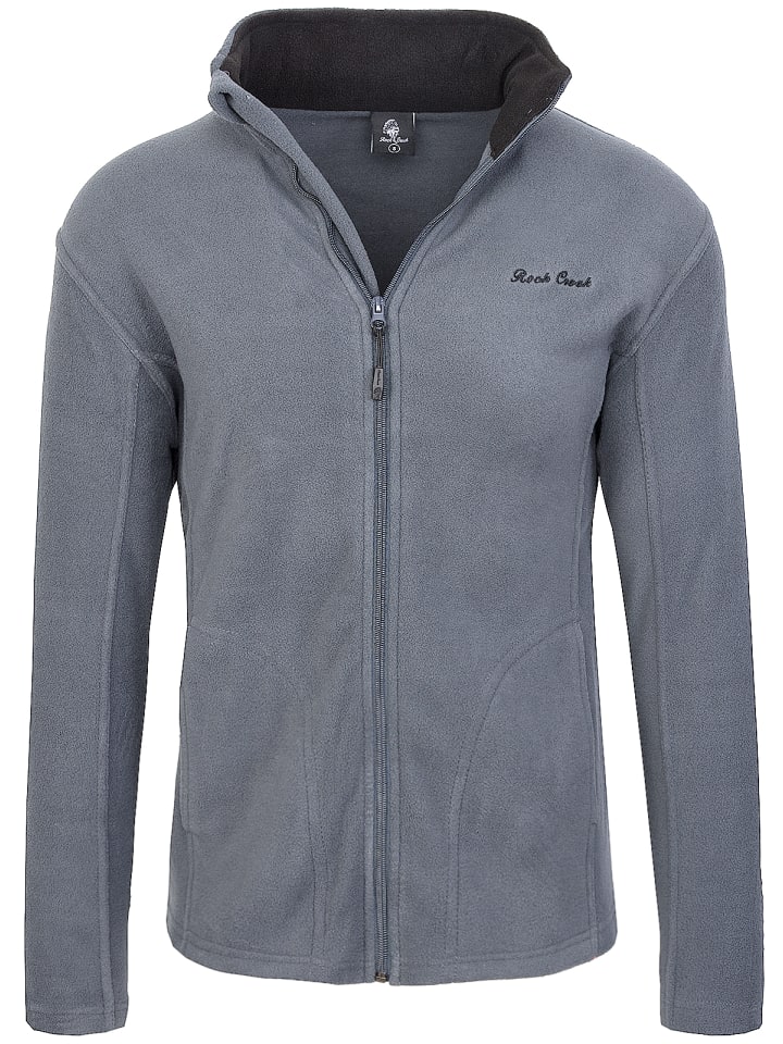 Rock Creek Fleecejacke in Hellgrau günstig kaufen
