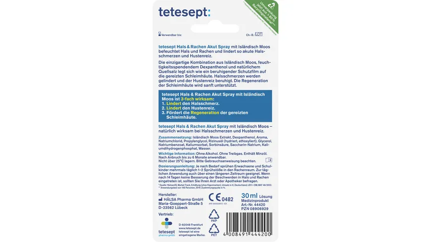 tetesept Hals & Rachen Akut Spray 30 ml
