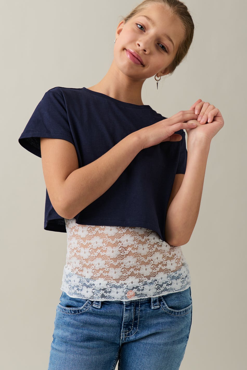 Y lace top